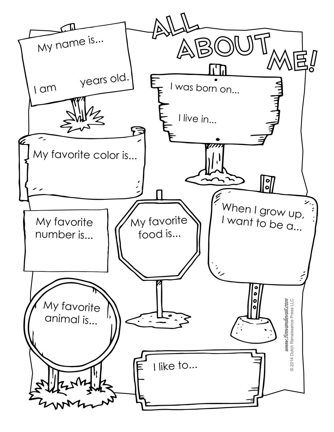 All About Me Preschool Template | 6 Best Images Of All About Me - All About Me Free Printable