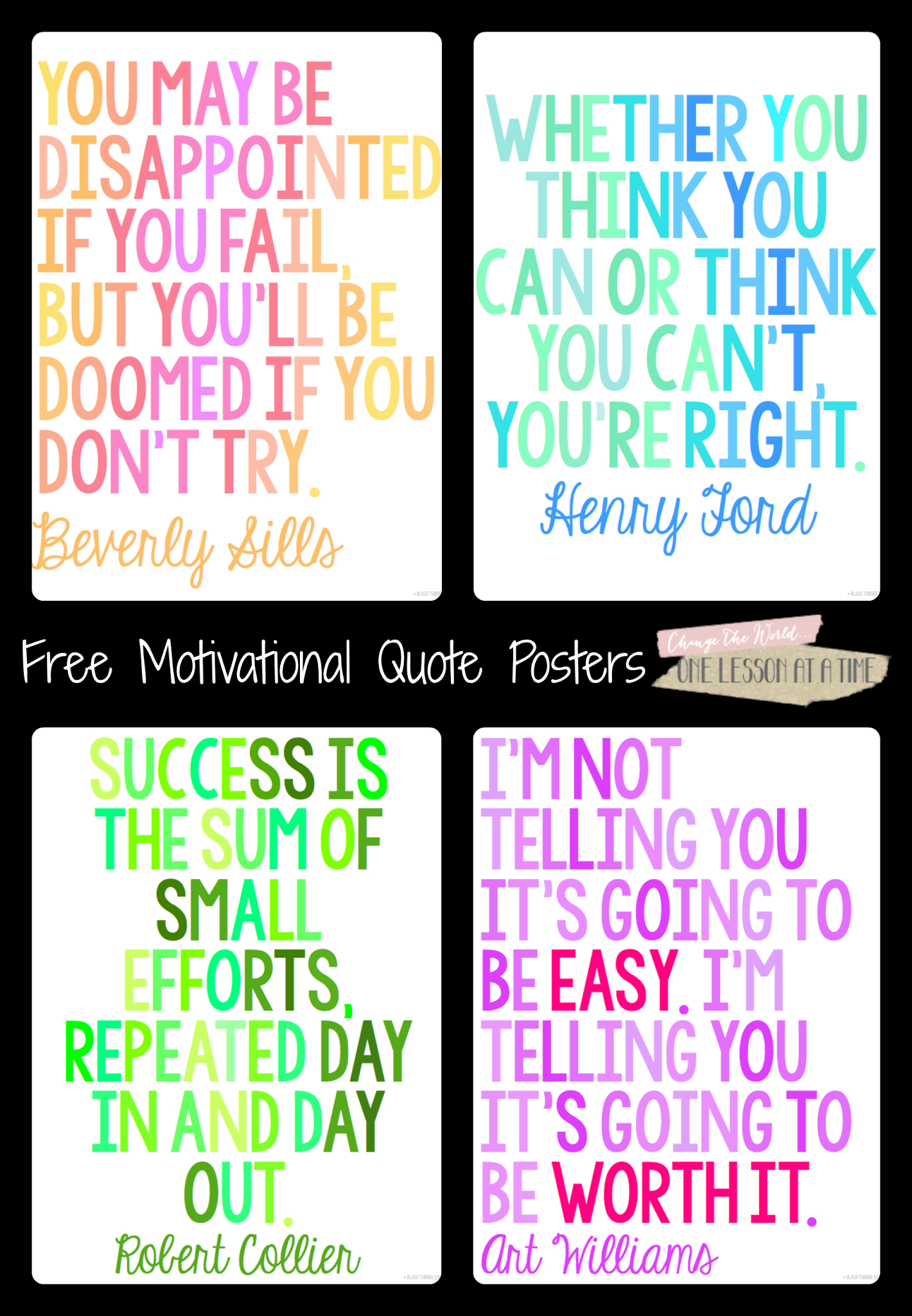 All Things Upper Elementary: Motivational Quotes For State Testing - Free Printable Testing Signs