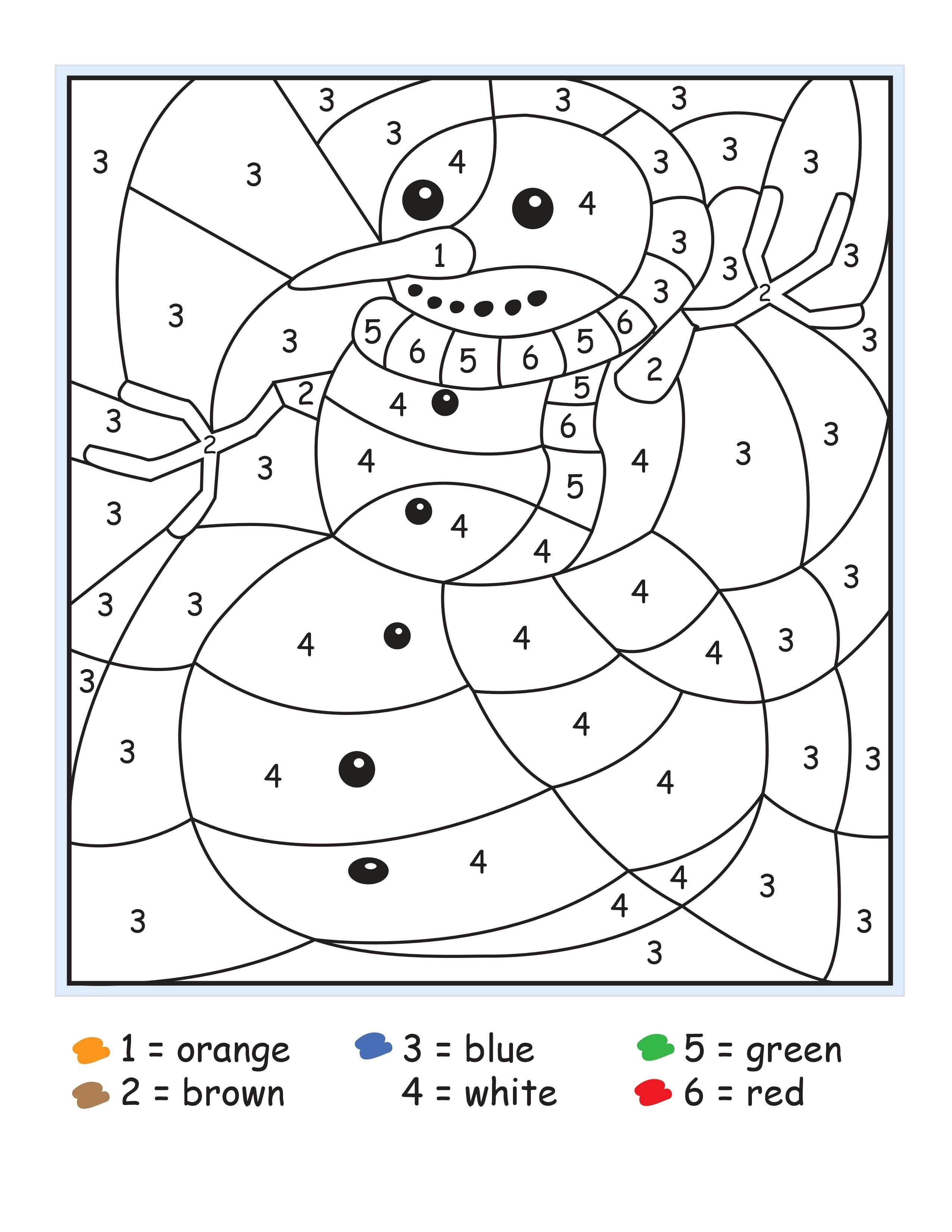 Amazing Colornumber Worksheets Free Bunch #7547 - Unknown - Free Printable Christmas Color By Number Coloring Pages