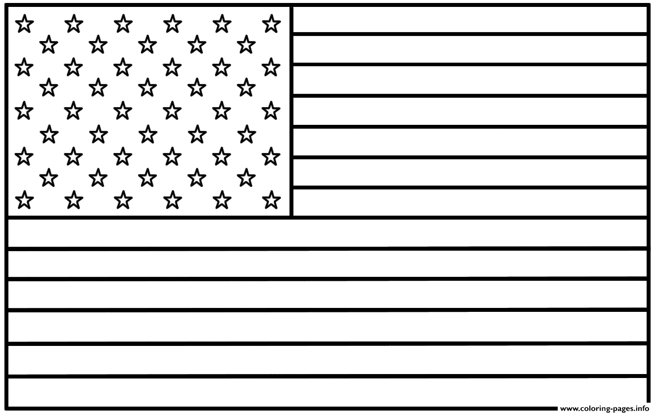 American Flag Coloring Pages Printable - Free Printable American Flag Coloring Page