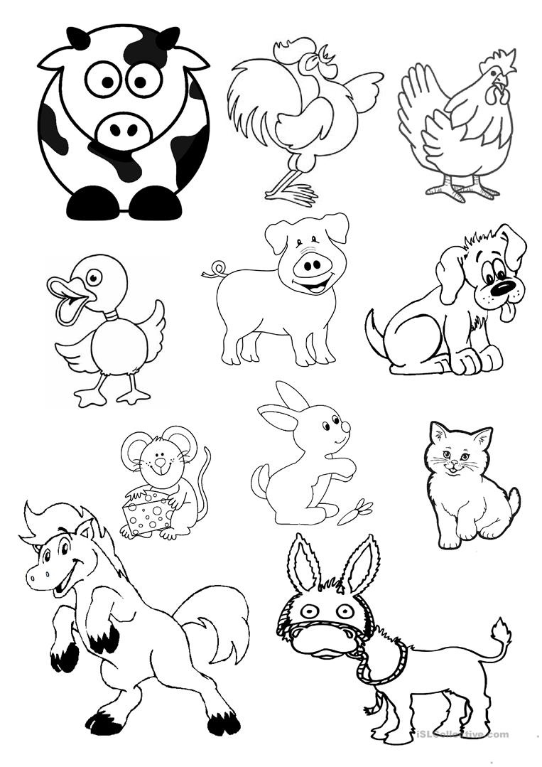 Animals Cut Outs Worksheet - Free Esl Printable Worksheets Made - Free Printable Farm Animal Cutouts