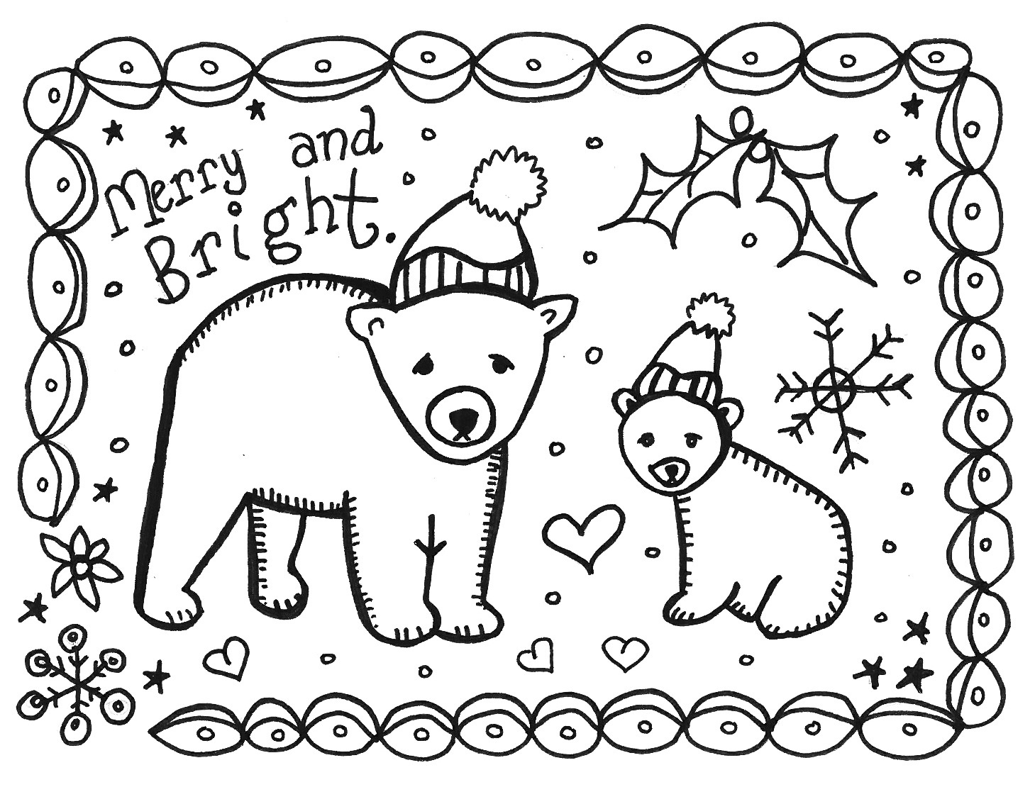 Art Is Basic-- Art Teacher Blog: Free Printable Holiday Card To Color - Free Printable Christmas Cards To Color