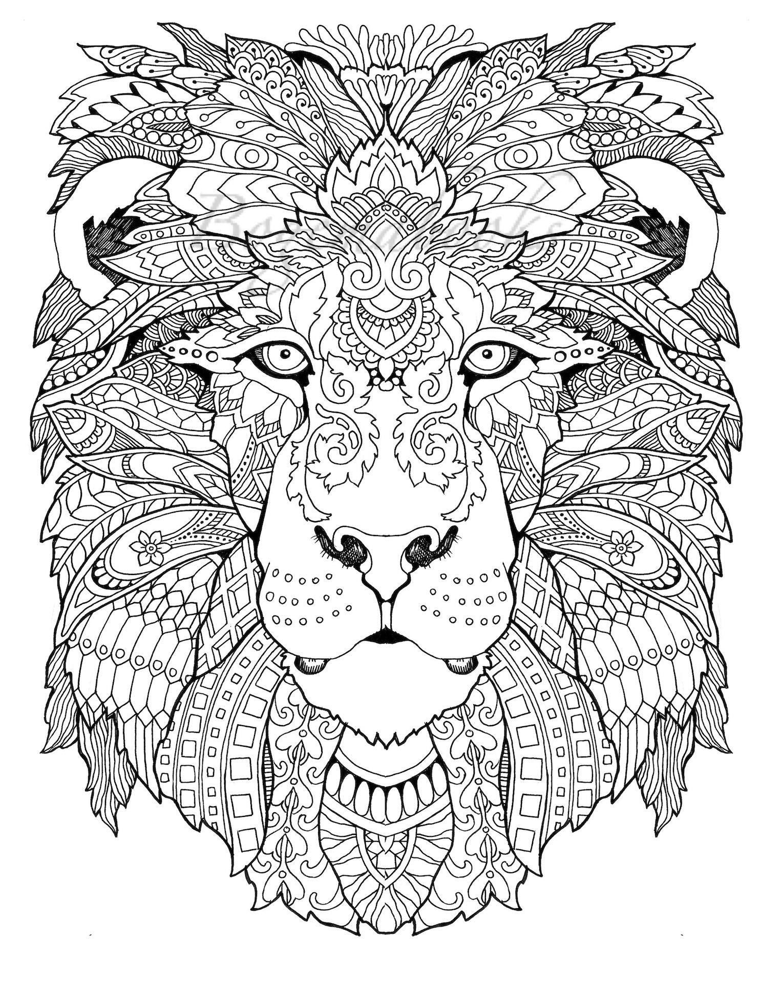 Awesome Animals (Adult Coloring Pages, Coloring Pages Printable - Free Printable Coloring Pages For Adults Pdf