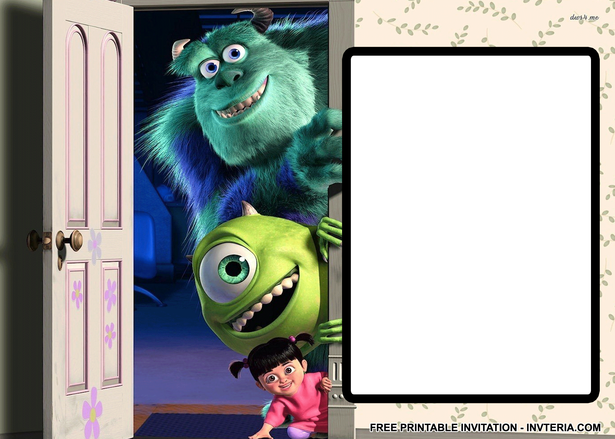 Awesome Best Free Printable Monsters Inc Birthday Invitations Idea - Free Printable Monsters Inc Birthday Invitations
