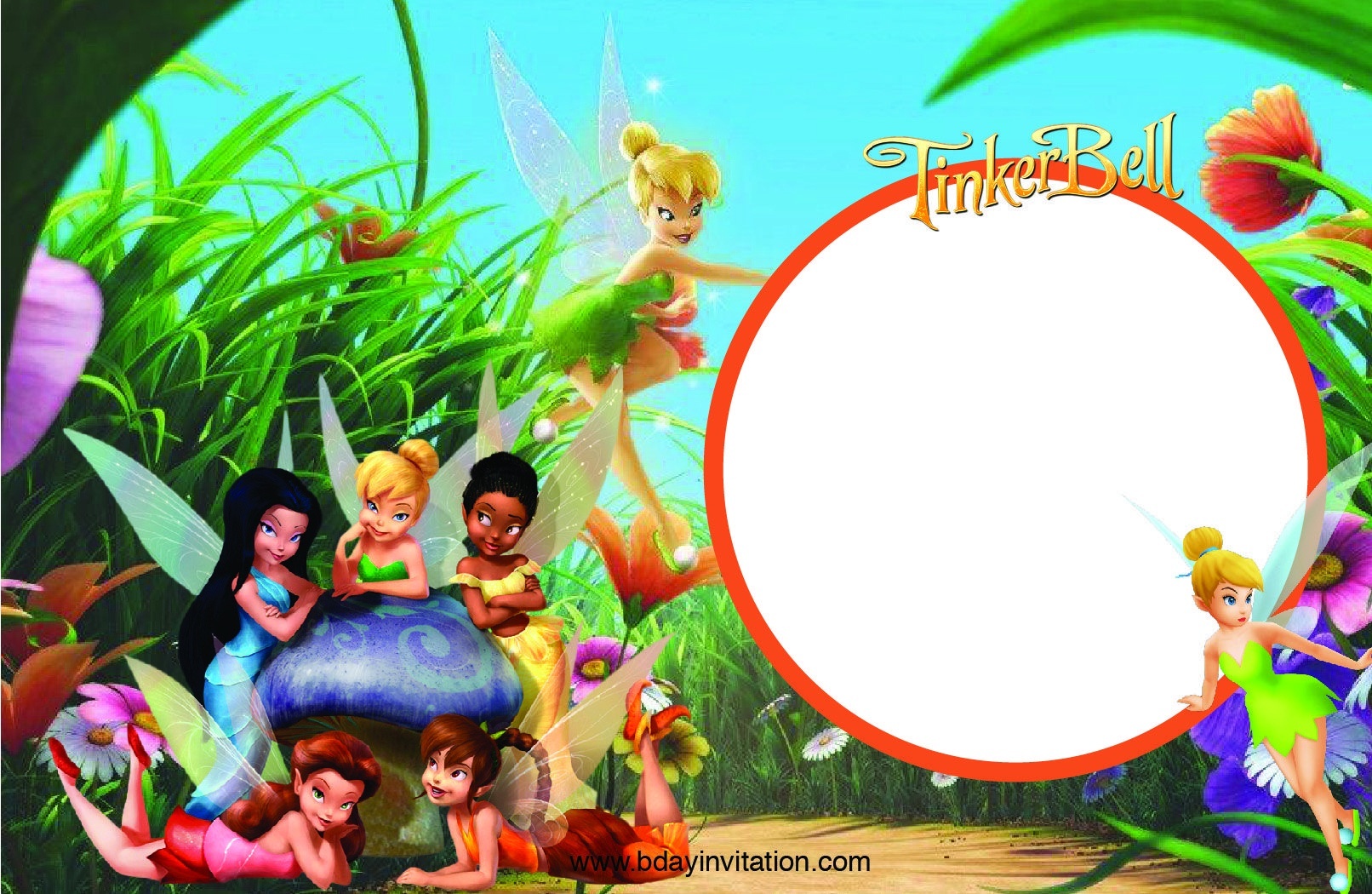 Awesome Free Printable Disney Tinkerbell Birthday Invitation - Free Tinkerbell Printable Birthday Invitations