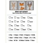 Baby Animal Names Game Free Printable | Grand Baby Boy Shower In   Free Printable Pictures Of Baby Animals