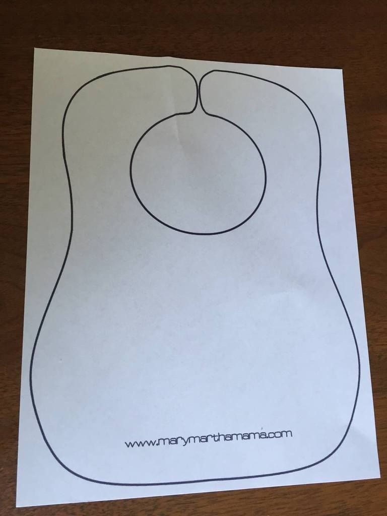 Baby Bib Tutorial With Free Printable Pattern – Mary Martha Mama - Free Printable Bib Pattern