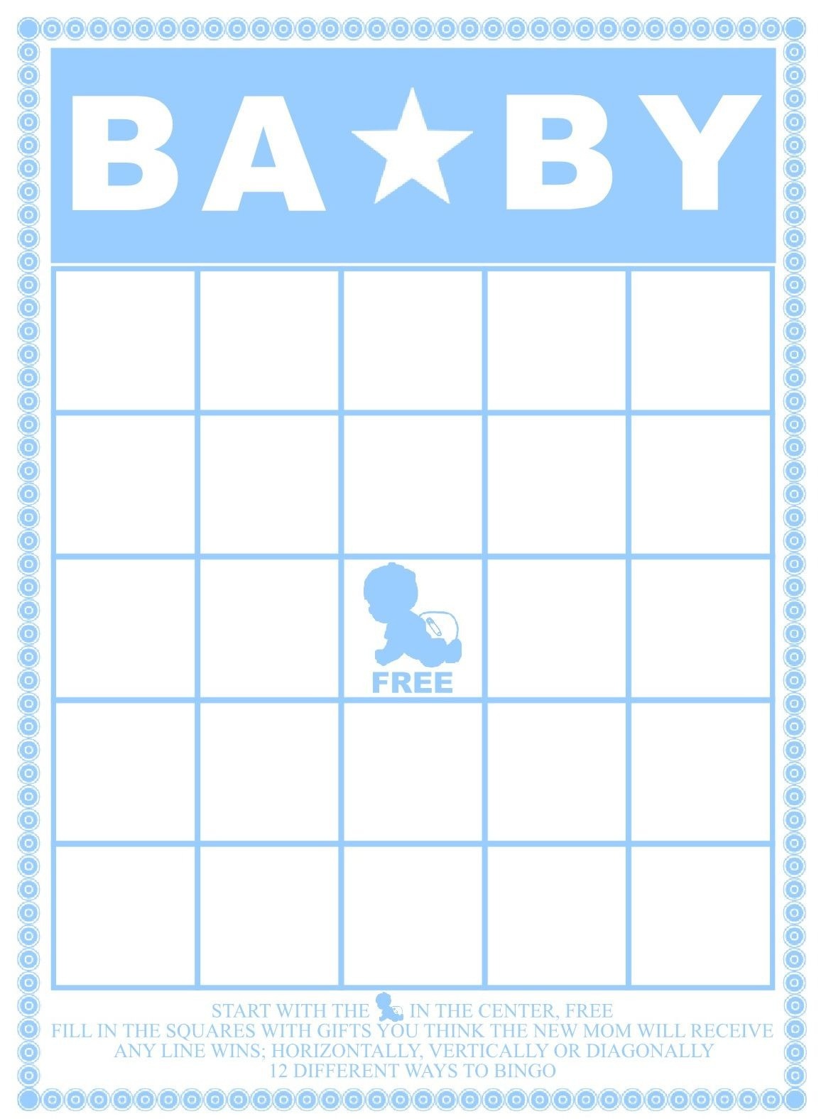 Baby Bingo Template - Kaza.psstech.co - Baby Bingo Free Printable