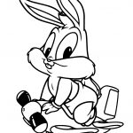 Baby Looney Tunes Lovely Bugs Bunny Coloring Page | Free Printable   Free Printable Bugs Bunny Coloring Pages