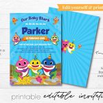 Baby Shark Invitation Editable Pdf, Digital Invitation, Baby Shark   Blue's Clues Invitations Free Printable