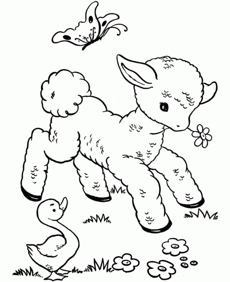 Baby Shower Baby Animals Coloring Page - Coloring Home - Free Printable Baby Shower Coloring Pages