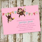 Baby Shower Invitations Monkey Theme Girl Copy Colors Monkey Baby   Free Printable Monkey Girl Baby Shower Invitations