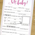 Baby Shower Mad Libs Advice Card Baby Girl Hot Pink | Etsy   Baby Shower Mad Libs Printable Free