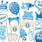 Baby Shower Photo Props It's A Boy Photo Booth Props | Etsy   Free Printable Baby Shower Photo Booth Props