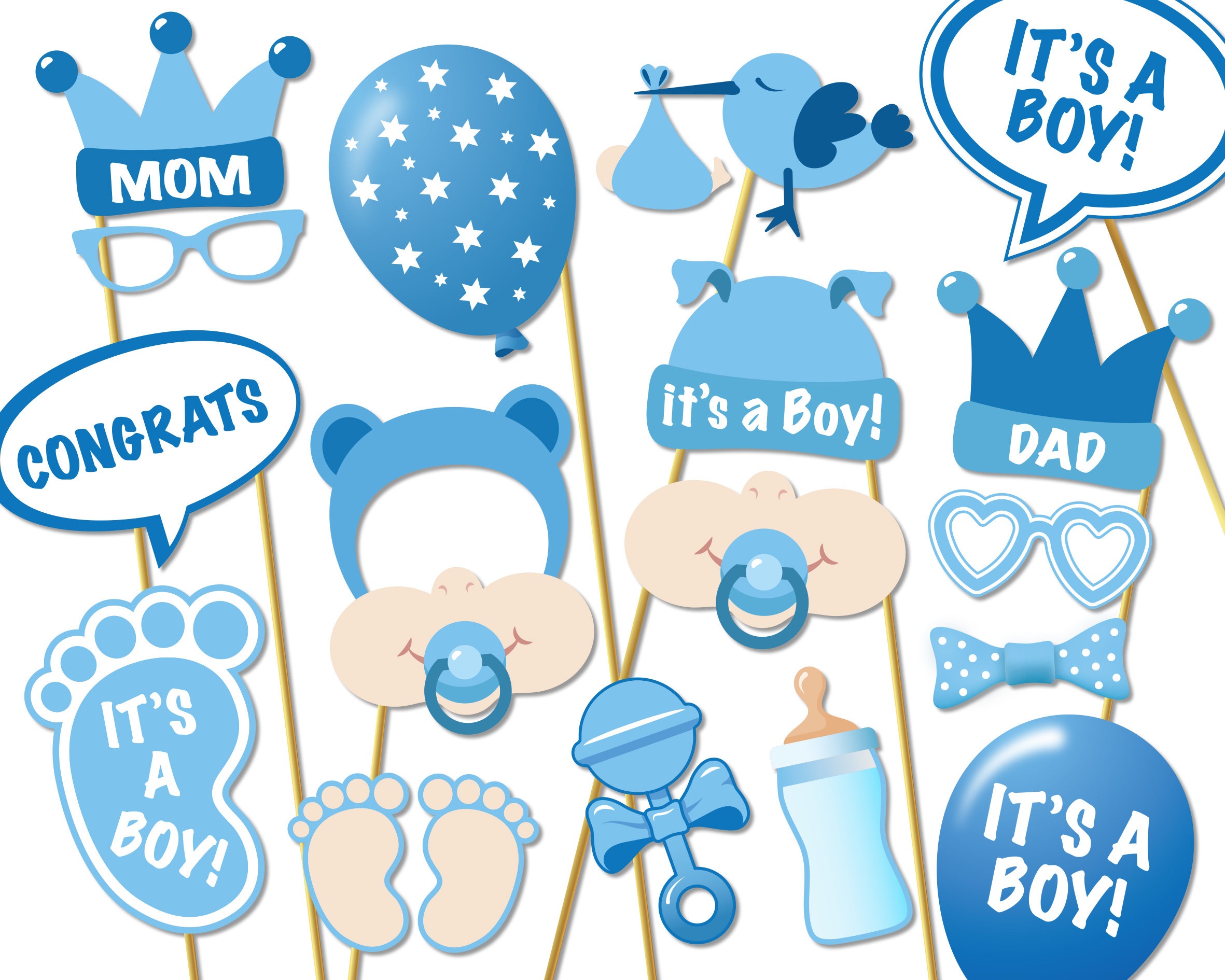 Free Printable Baby Shower Photo Booth Props Free Printable