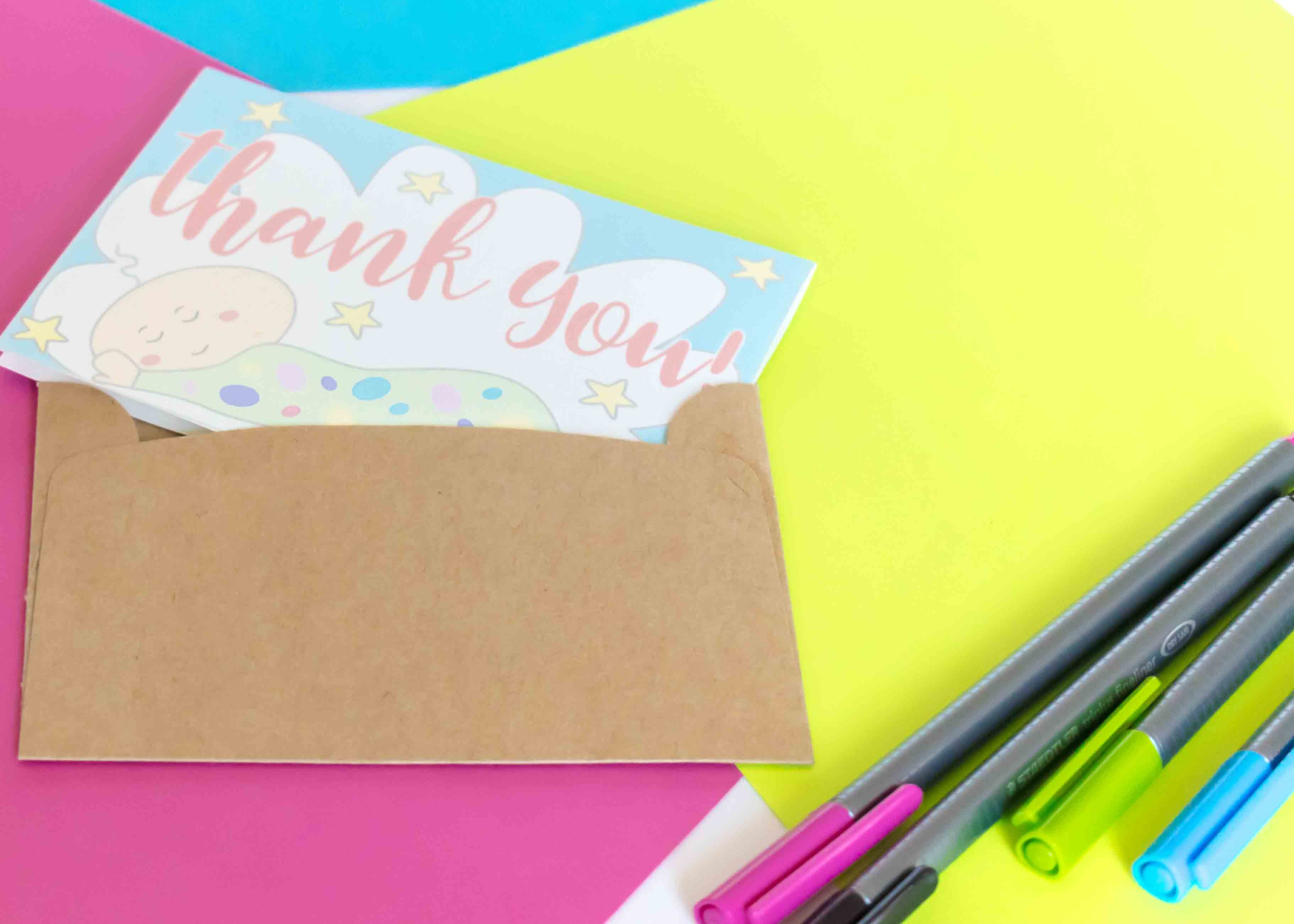 Baby Shower Thank You Cards Free Printable - Free Printable Baby Shower Thank You Cards