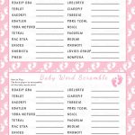 Baby Shower Word Scramble Game Printable Baby Shower Games | Etsy   Free Printable Baby Shower Word Scramble