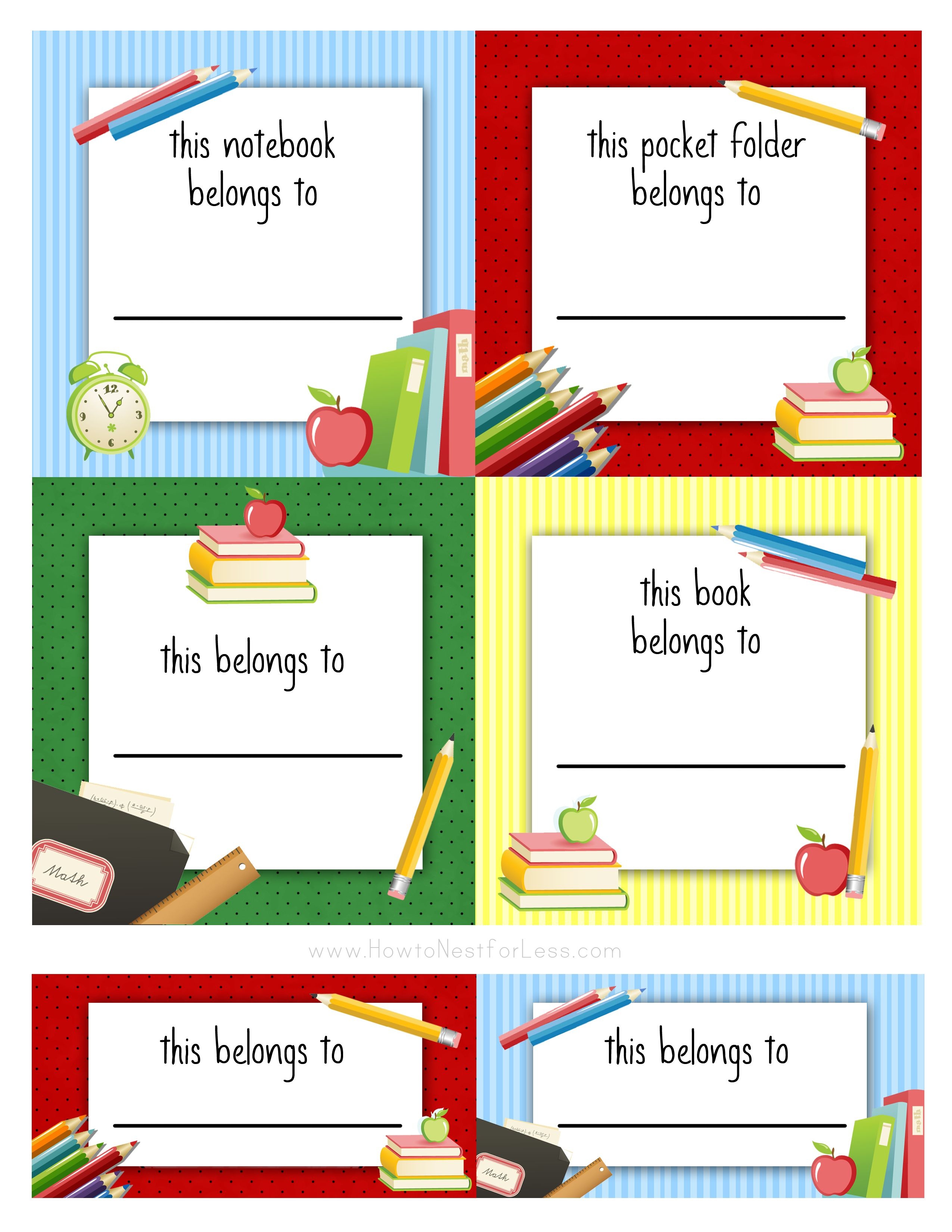 Free File Folder Label Printables