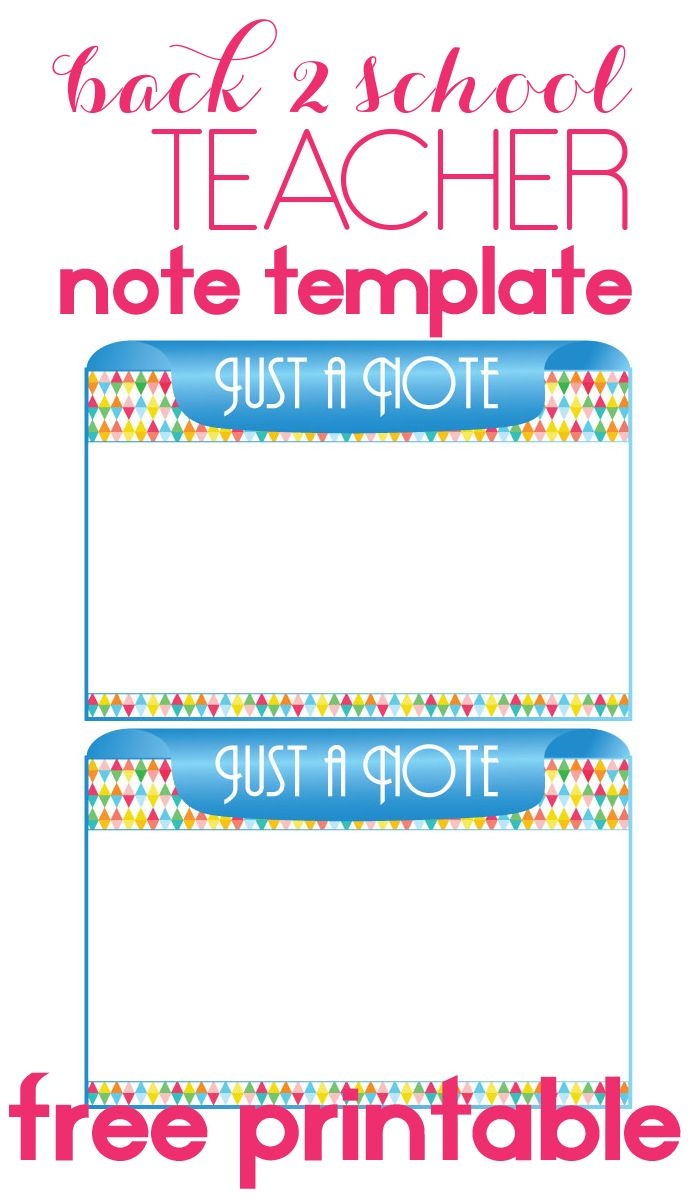 Back To School Teacher Note Template | Printables | Teacher Notes - Free Printable Teacher Notes To Parents