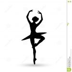 Ballerina Dance Girl Silhouette Isolated On White Background   Free Printable Ballerina Silhouette