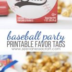 Baseball Birthday Party Favor Tags | Printables | Baseball Party   Free Printable Baseball Favor Tags