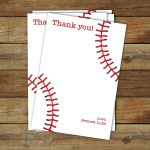 Baseball Thank You Card Printable Baseball Thank You | Etsy   Free Printable Baseball Stationery