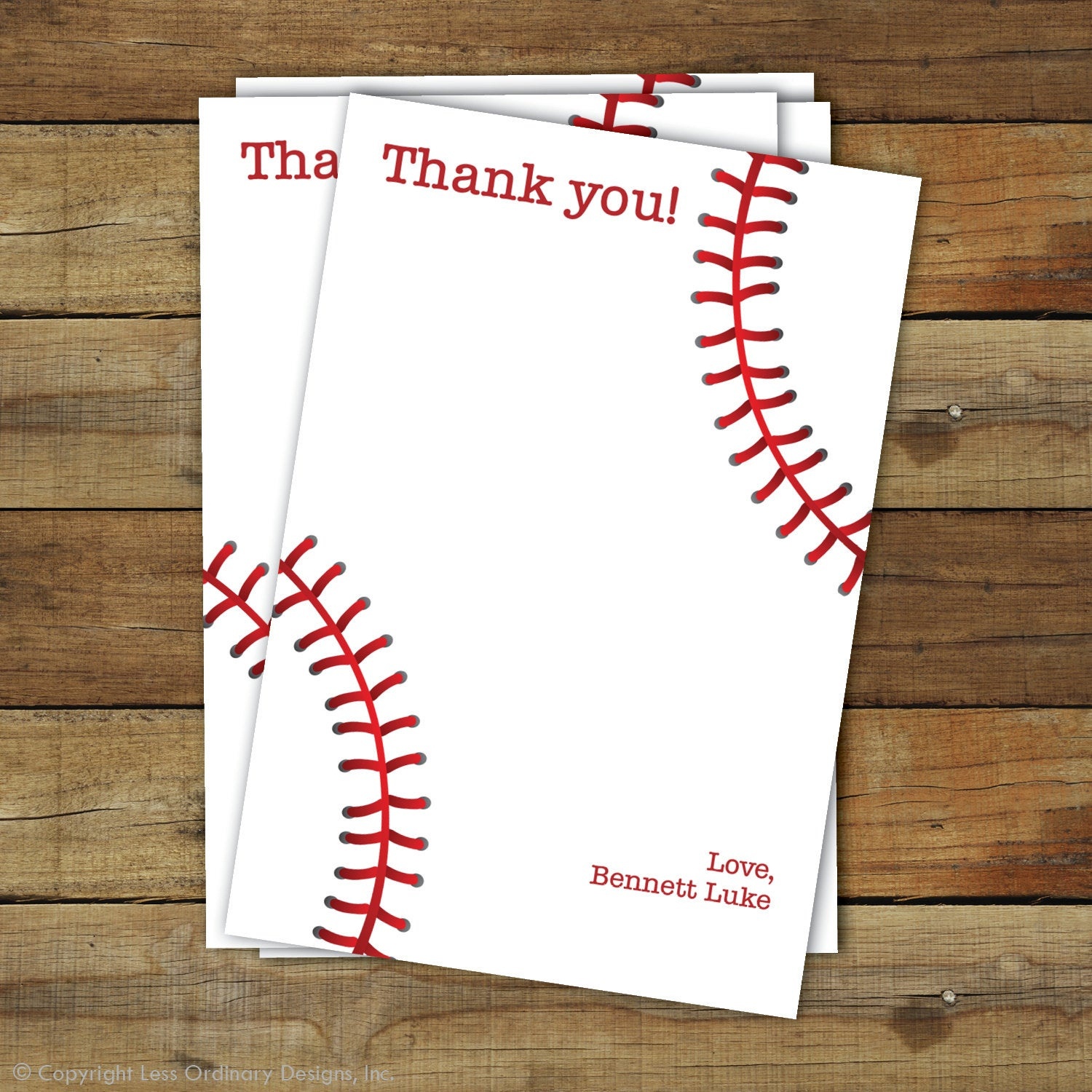 Baseball Thank You Cards Printable Free