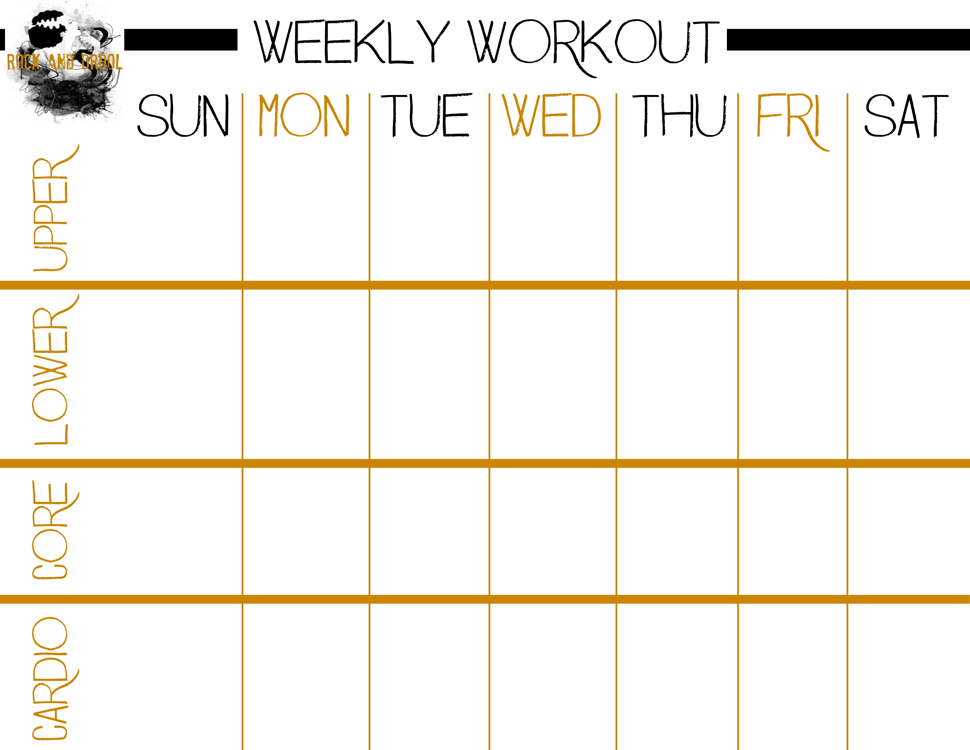 Free Printable Gym Workout Plans Free Printable