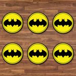 Batman Cupcake Toppers   Batman Stickers   Black & Yellow Logo   Batman  Birthday   Batman Printables   Batman 2 Inch Round Stickers 100653   Batman Cupcake Toppers Free Printable