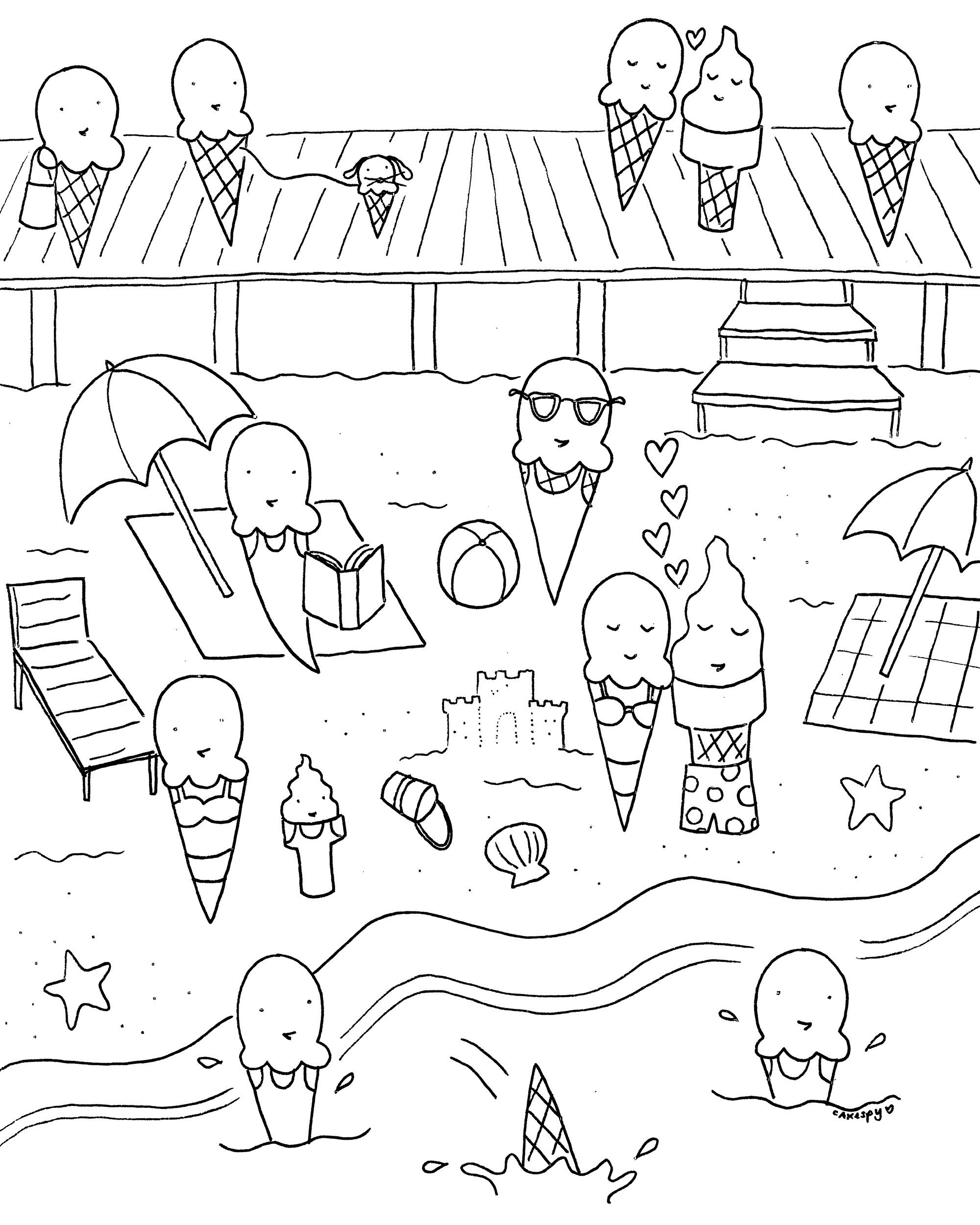 Beach Coloring Pages Printable New Beach Coloring Pages To Print New - Free Printable Summer Coloring Pages For Adults