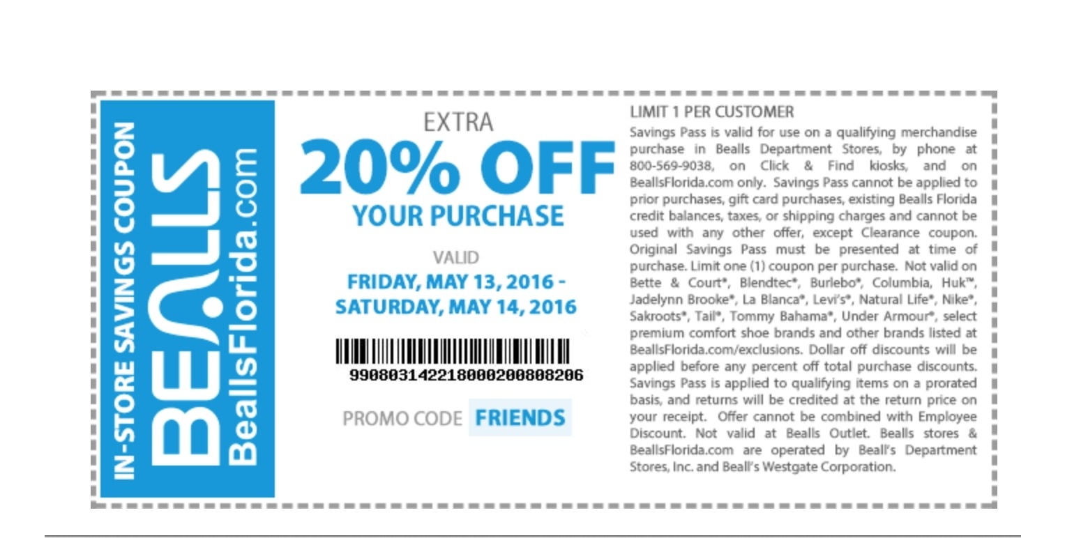 Bealls Coupon Book / Free Discount Coupons For Online Shopping - Free Printable Bealls Florida Coupon