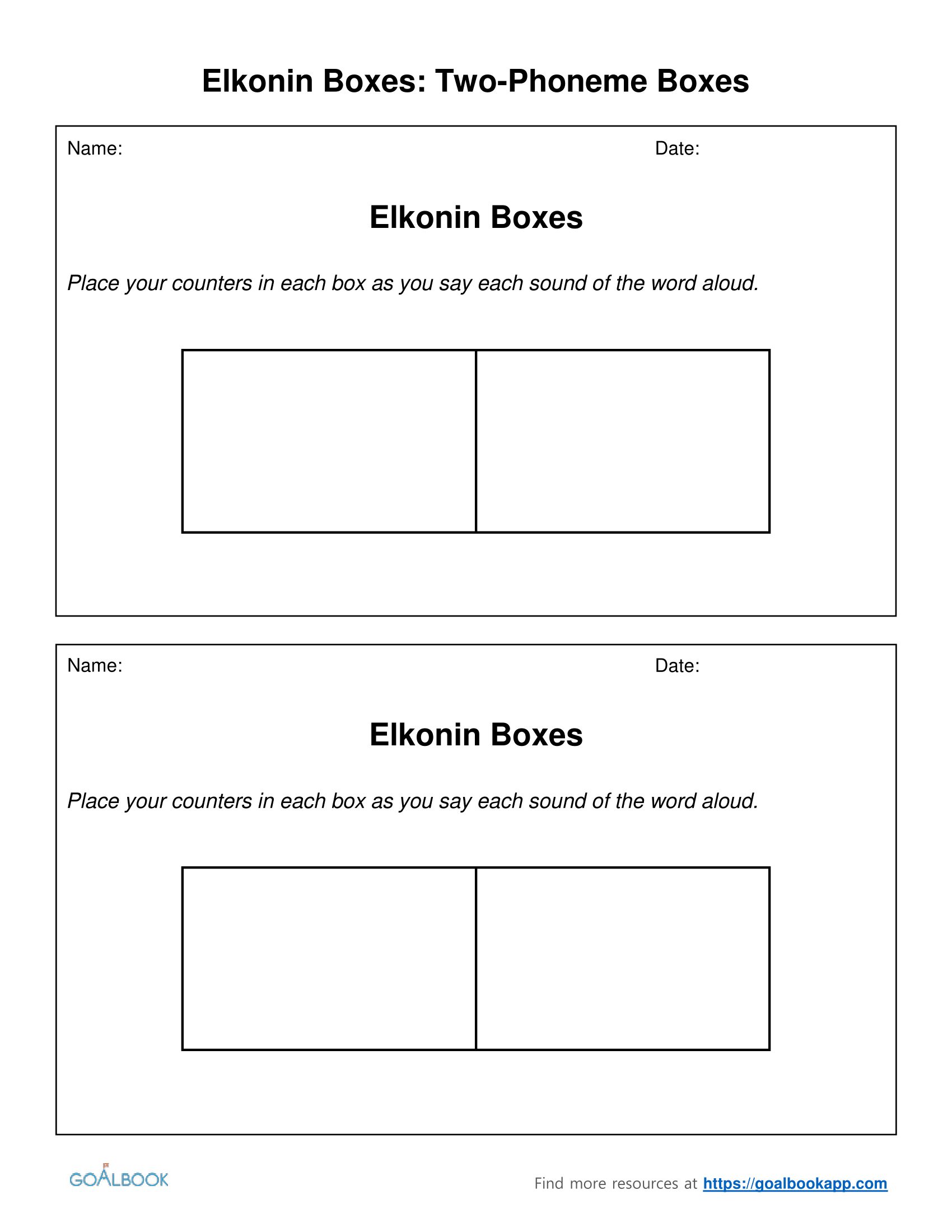 Beaufiful Elkonin Bo Template Photos. Cvc Elkonin Box Freebie From - Free Printable Elkonin Boxes