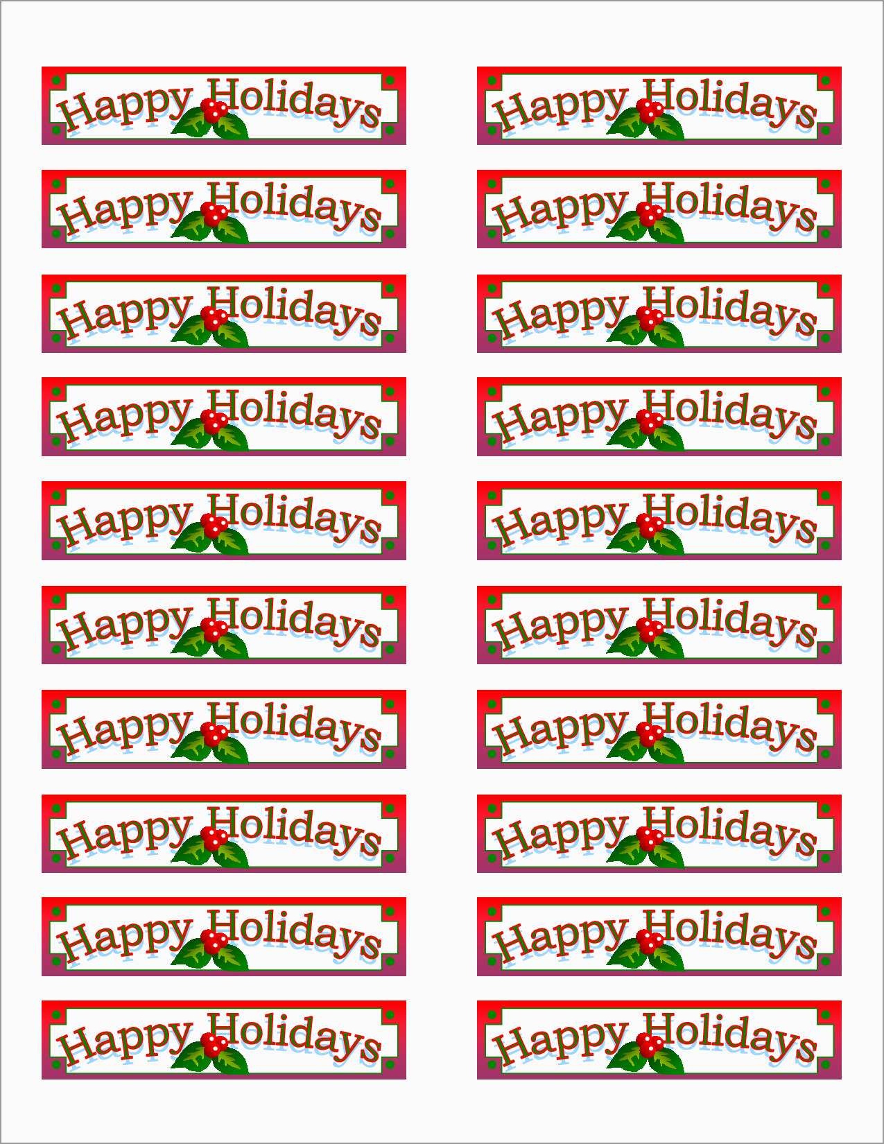 Christmas Address Labels Templates Free