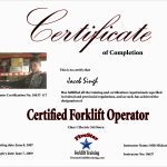 Beautiful Forklift Certification Card Template Free | Best Of Template   Free Printable Forklift License Template