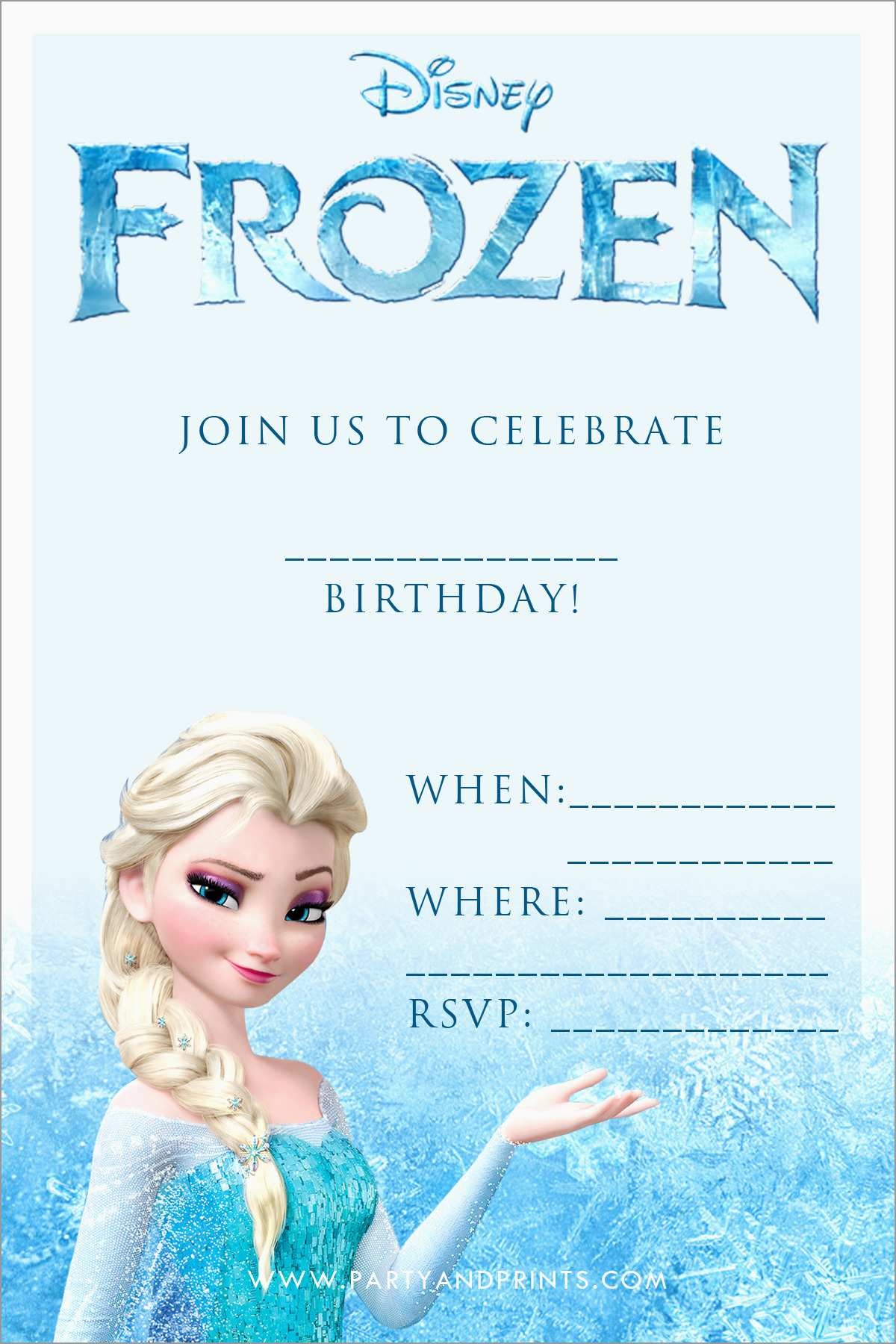 Beautiful Free Printable Frozen Invitations Templates | Best Of Template - Free Printable Frozen Birthday Invitations