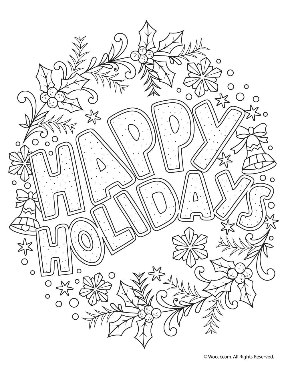 Beautiful Printable Christmas Adult Coloring Pages | Coloring Pages - Free Printable Christmas Coloring Pages