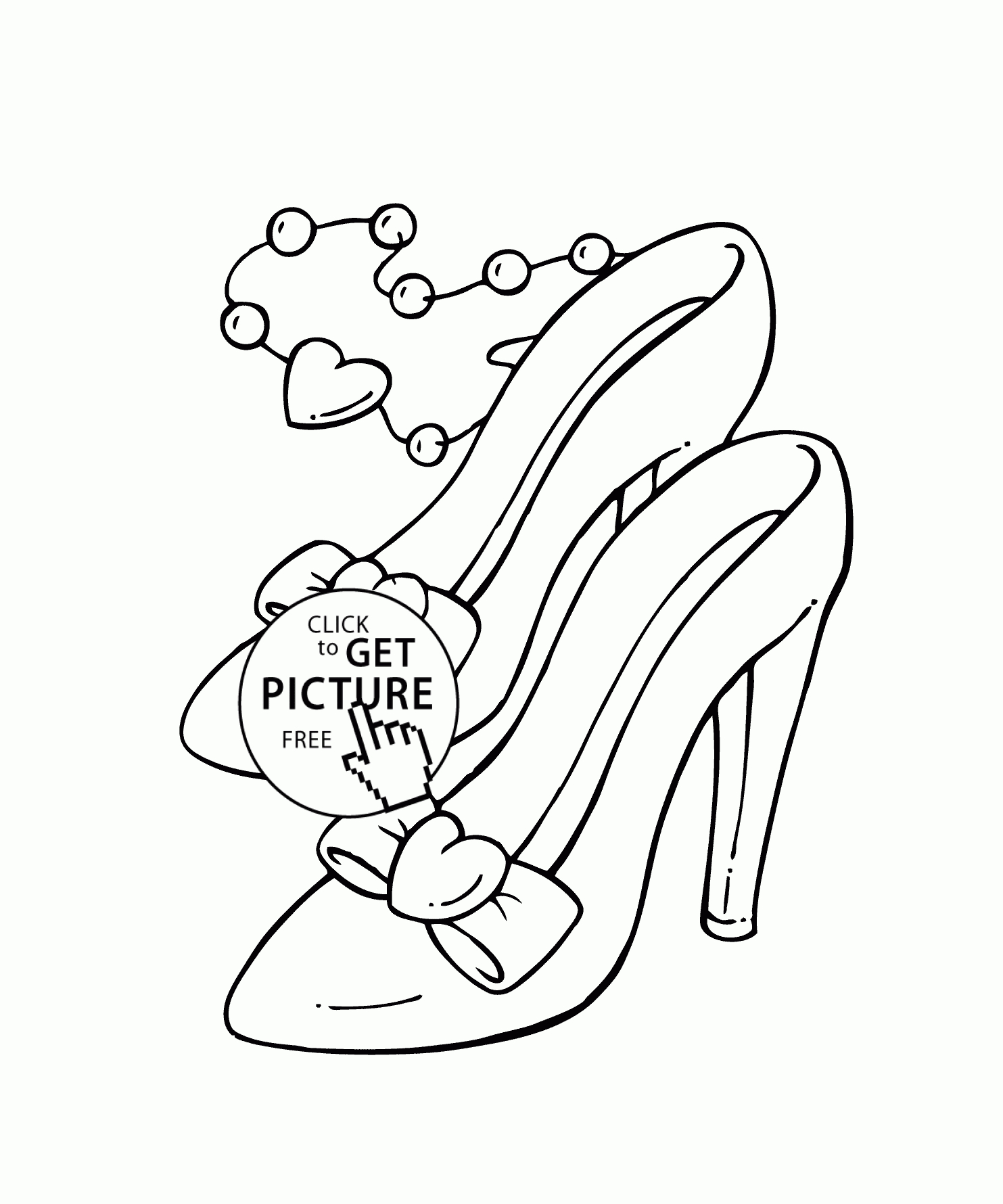 Beautiful Shoes Coloring Page For Girls, Printable Free | Coloing - Free Printable Shoe Print Template