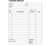 Best Solutions For Free Layaway Forms Template With Format Layout   Free Printable Layaway Forms