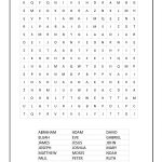 Bible People Word Search | Worksheets Children Ministry | Bible For   Free Printable Catholic Word Search