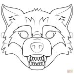Big Bad Wolf Mask Coloring Page | Free Printable Coloring Pages   Free Printable Wolf Face Mask