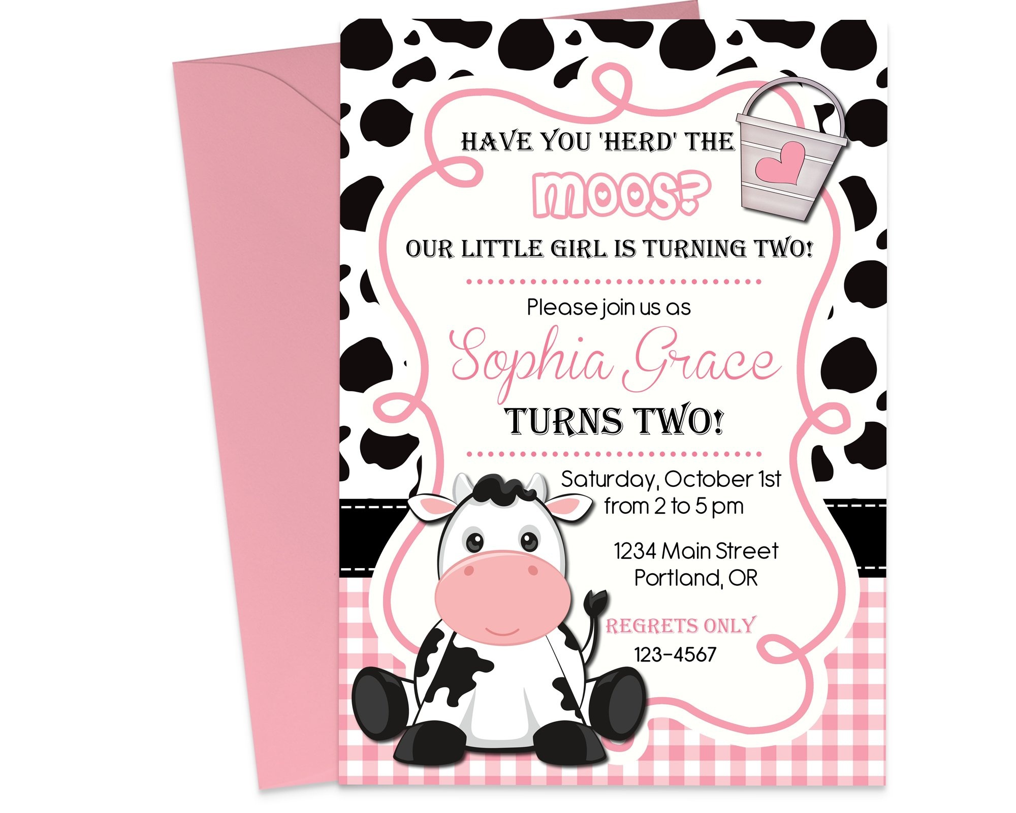 Birthday Invitation. Cow Birthday Party Invitations - Lindeymagee - Free Printable Cow Birthday Invitations