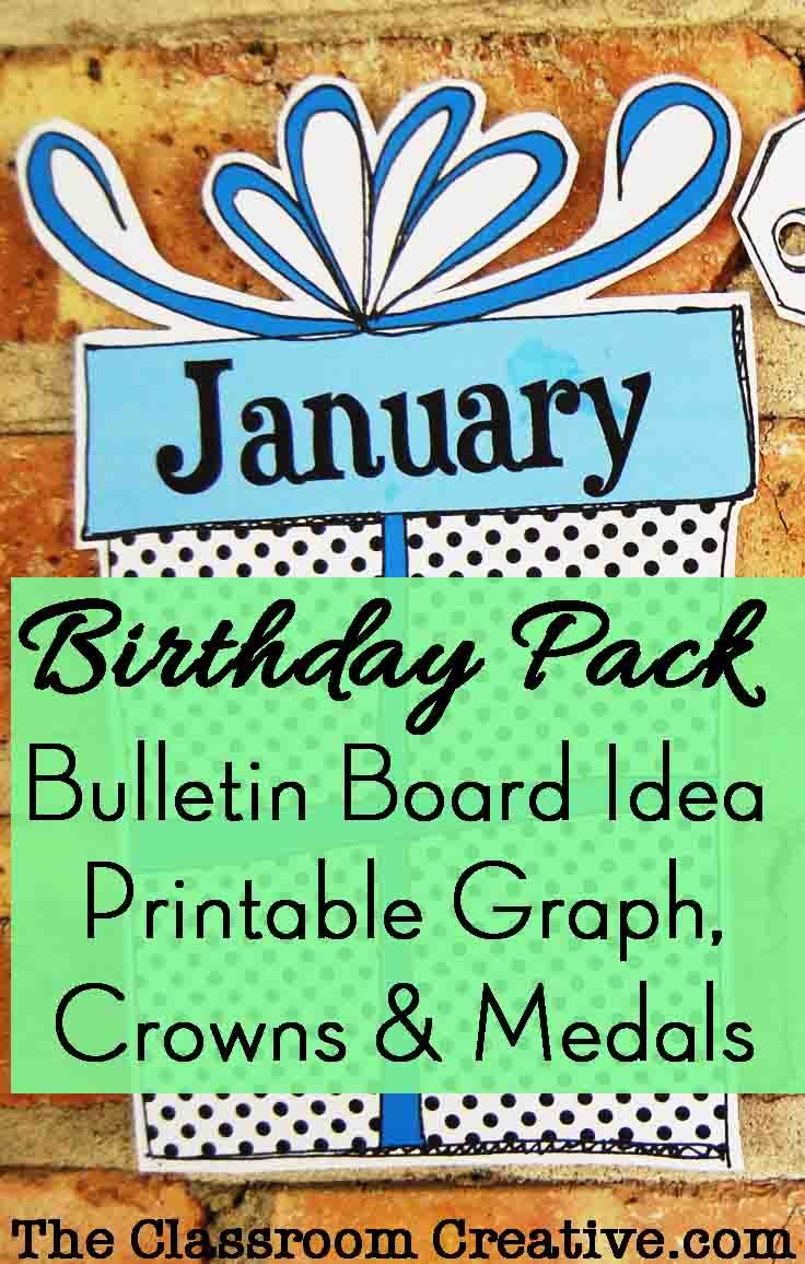 Birthday Pack: Bulletin Board Idea, Graph, Printable Crowns And Medals - Free Printable Birthday Graph