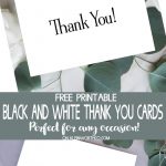 Black & White Thank You Cards   Free Printable   Kleinworth & Co   Free Printable Cards For All Occasions