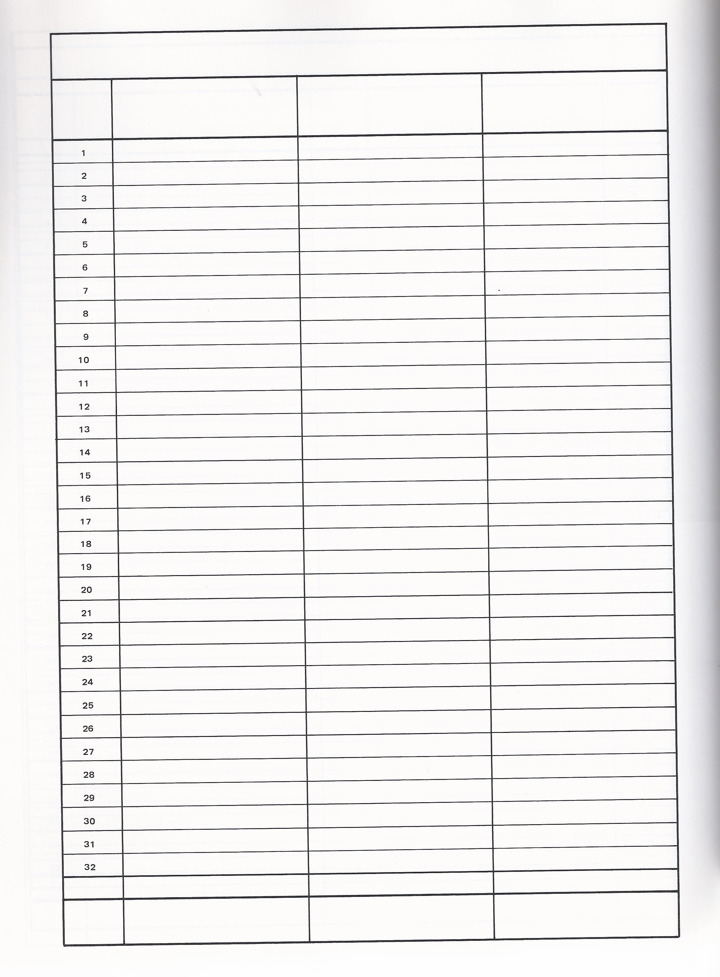 Blank 3 Column Spreadsheet Template | Charts | Templates Printable - Free Printable 4 Column Ledger Paper