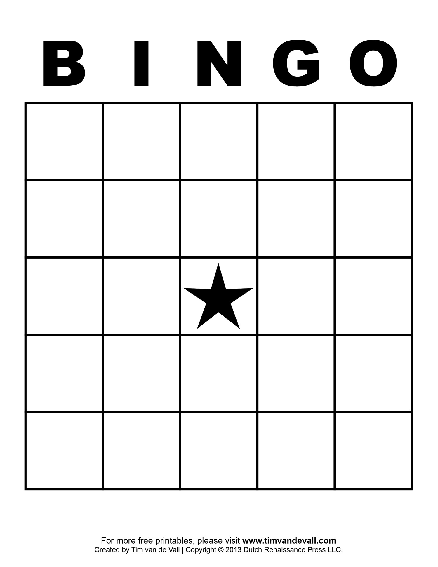 Blank Bingo Template - Tim&amp;#039;s Printables - Free Printable Bingo