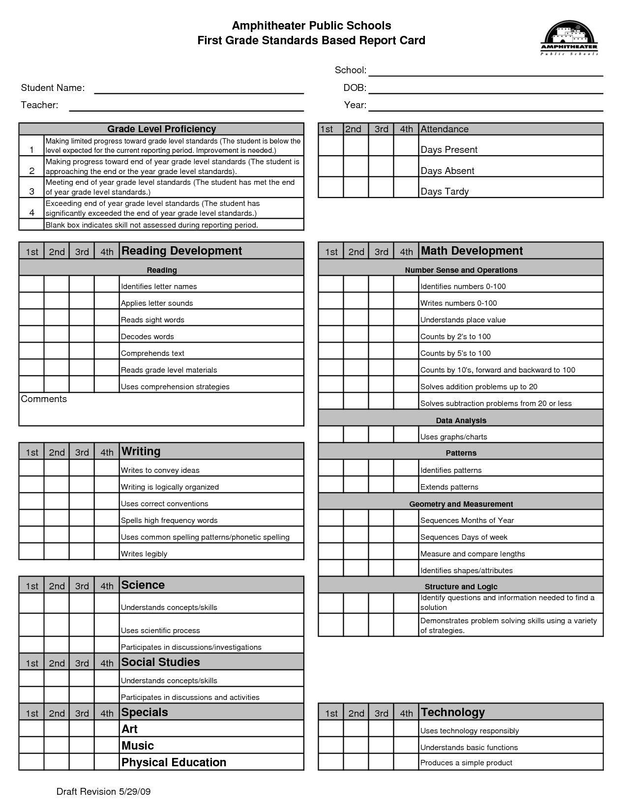 Preschool Comments For Report Cards