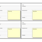 Blank Vocabulary Card Template | Frayer Models | Vocabulary Flash   Free Printable Blank Index Cards