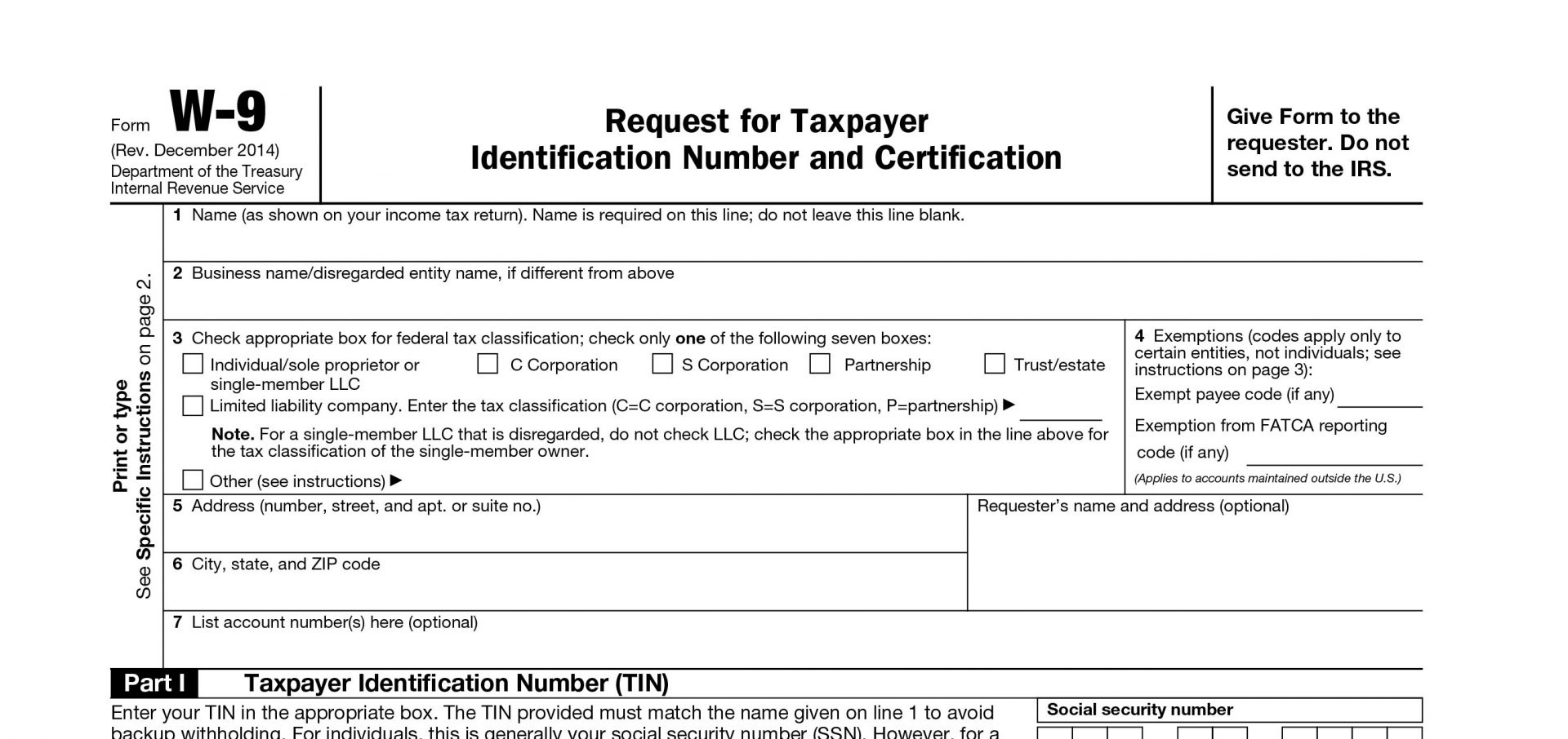 Blank W9 2018 2019 Free W9 Form To Print W9 Form Printable 2017 Free Free Printable 2717