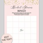 Blush And Confetti Bridal Shower Bingo | Wedding/shower | Bridal   Free Printable Bridal Shower Cards