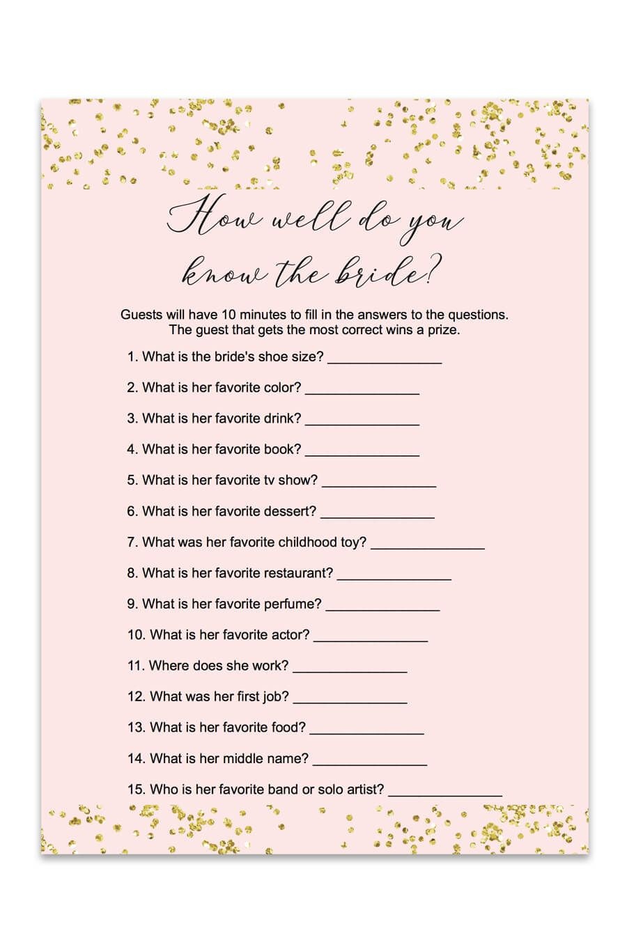 Blush And Confetti How Well Do You Know The Bride Game | Love&lt;3 - Free Printable Bridal Shower Games Word Scramble